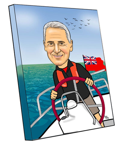 sailing caricature