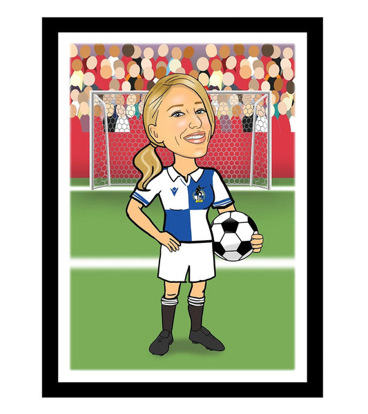 Ladies Football Player Caricature | Caricature Ladie| Steph's Sketches