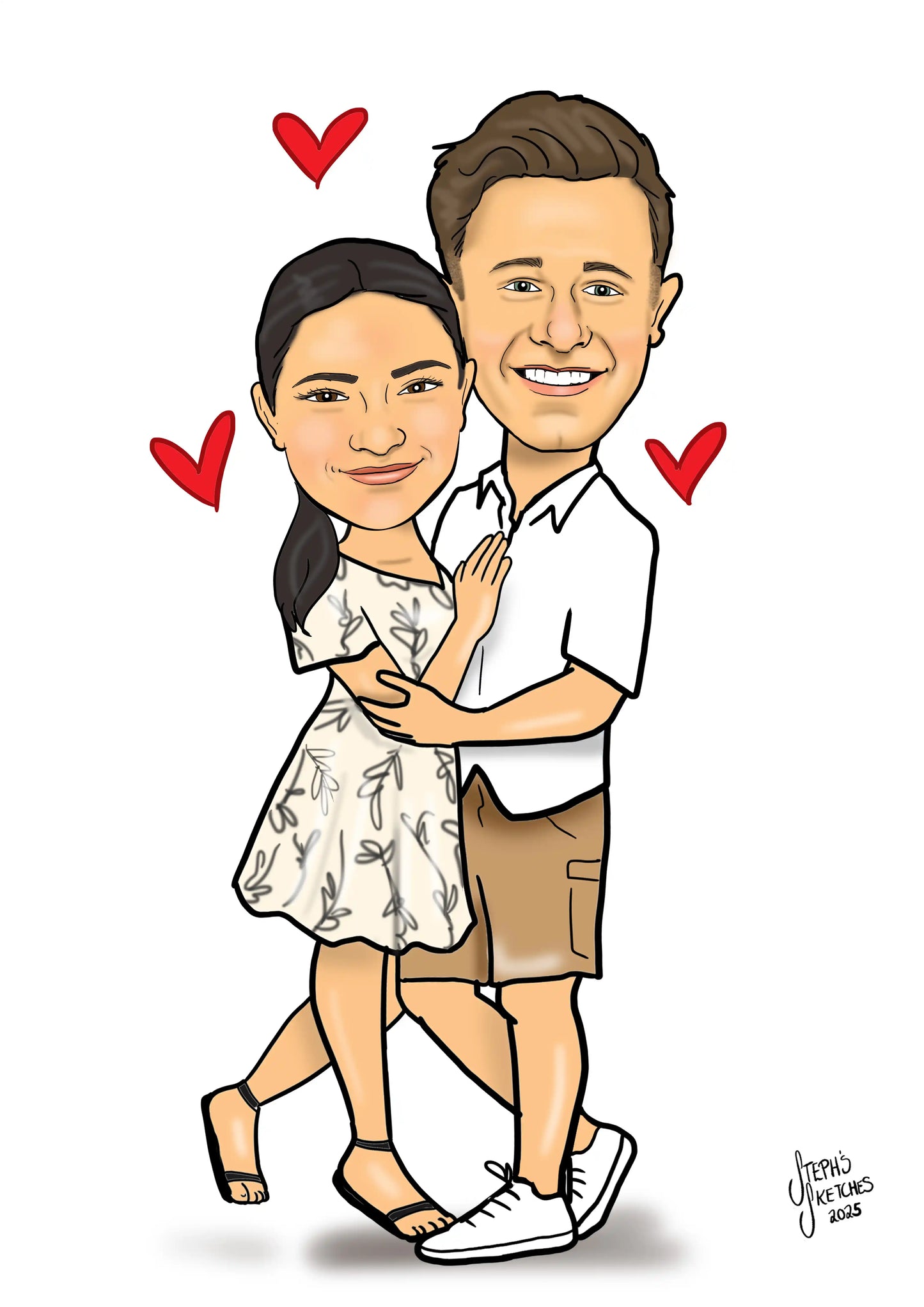 Couple in Love Caricature