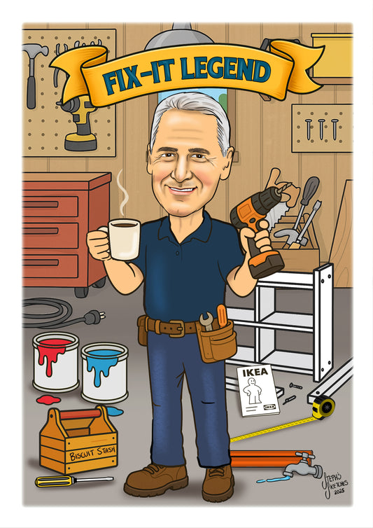Father's Day gift caricature