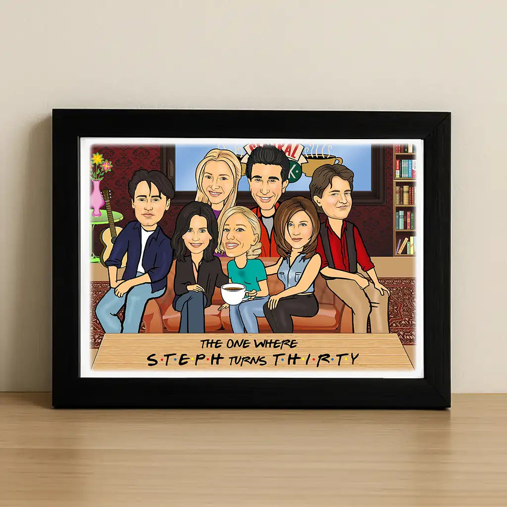 Friends Sofa Caricature