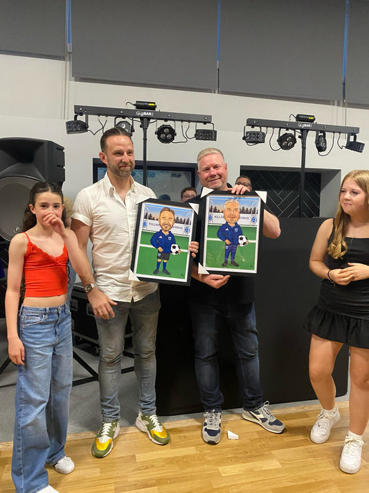 football coach caricature gift