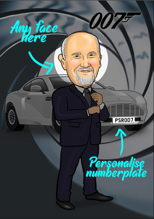 James Bond Caricature | Bond Caricature | Steph's Sketches