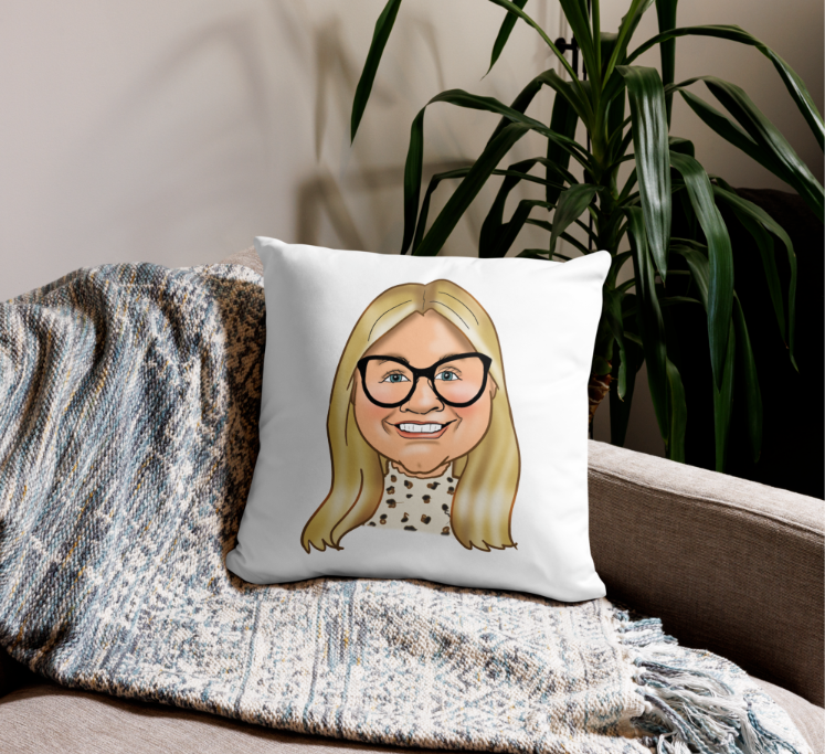 Caricature Face Cushion