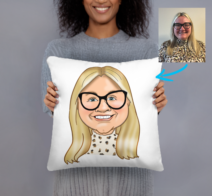 Caricature Face Cushion