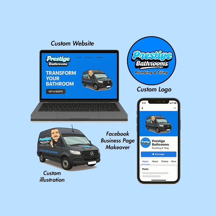 business cartoons website design