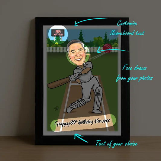 Cricketer Caricature