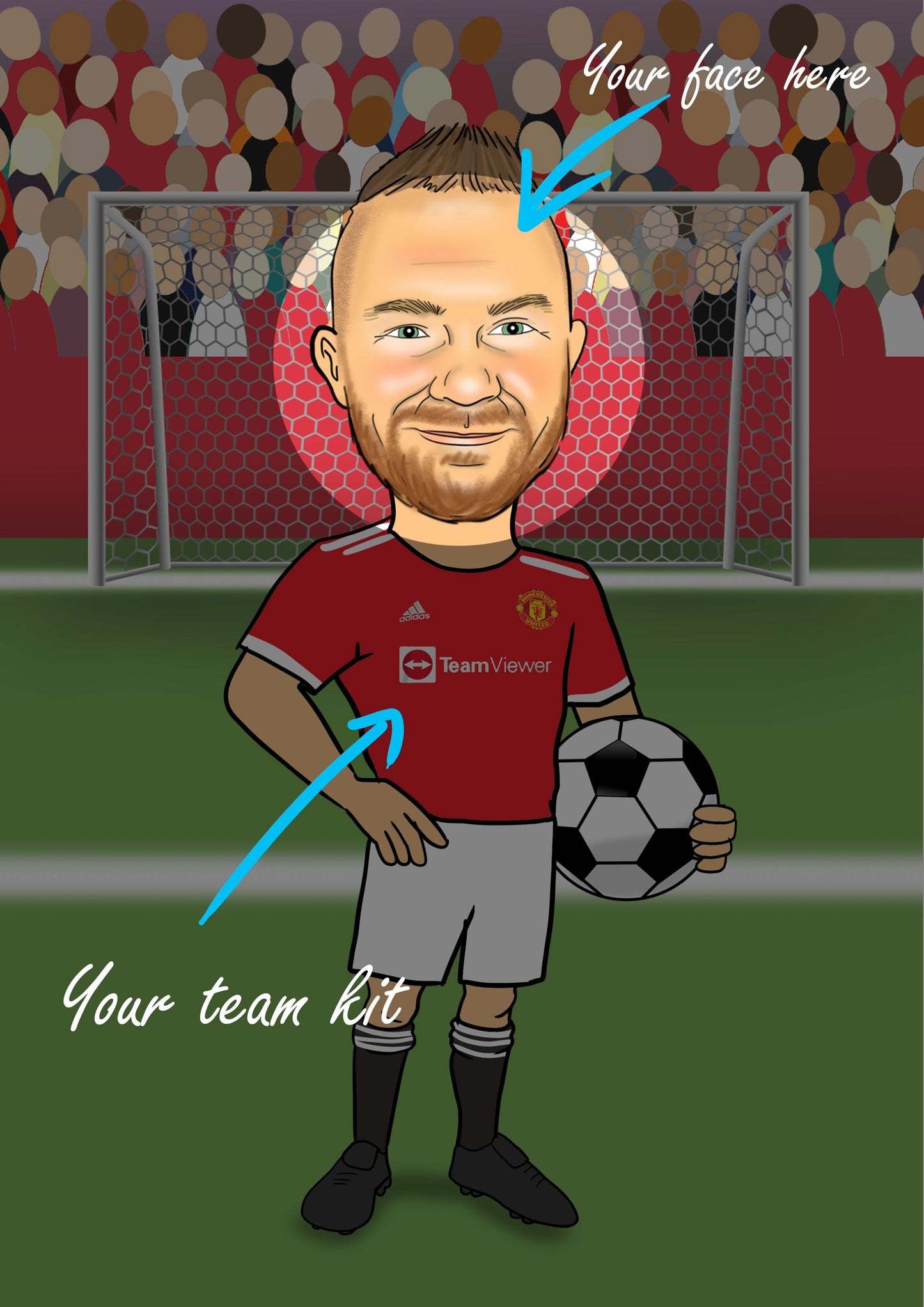 Football Player Caricature | Caricature Football | Steph's Sketches