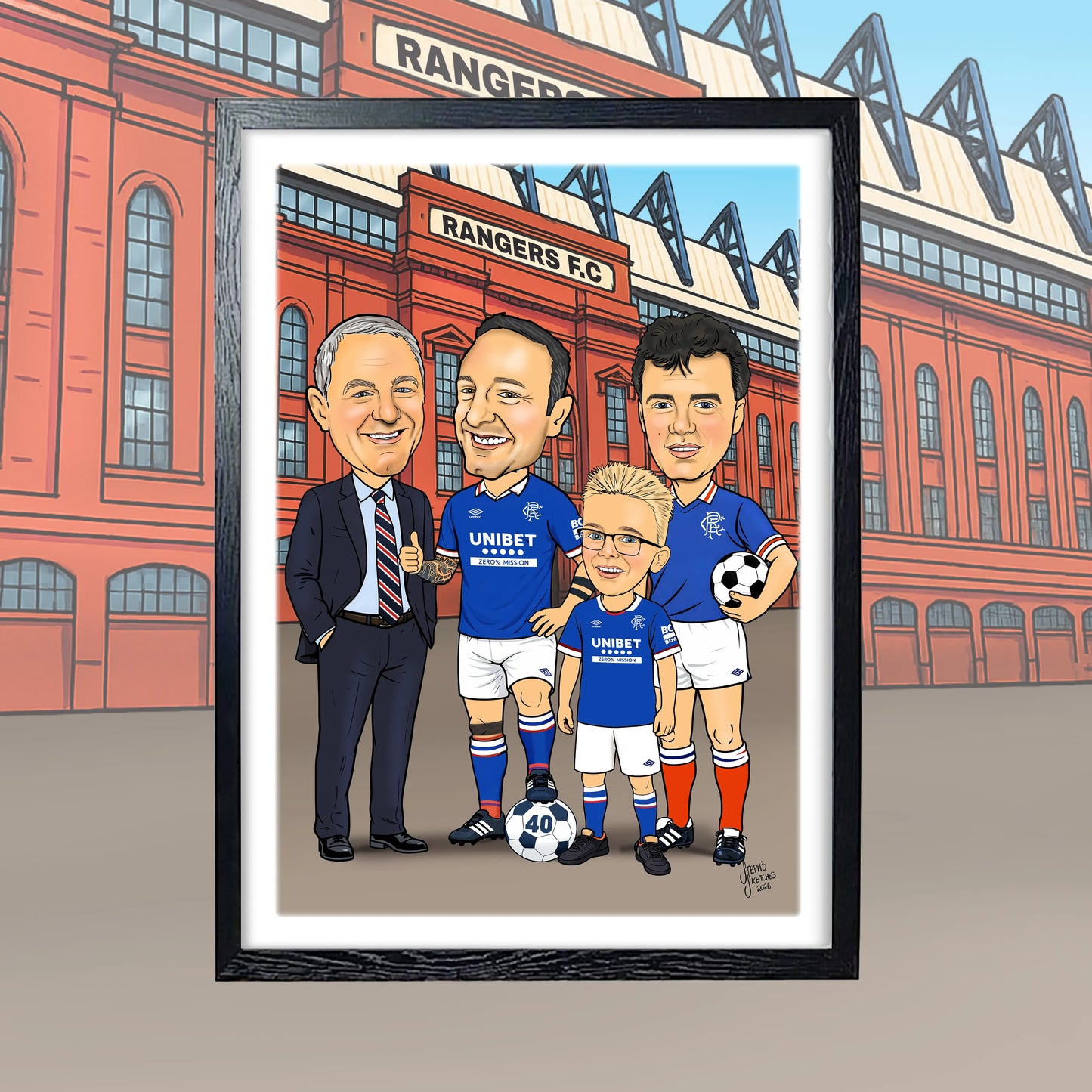 Rangers Fan Caricature