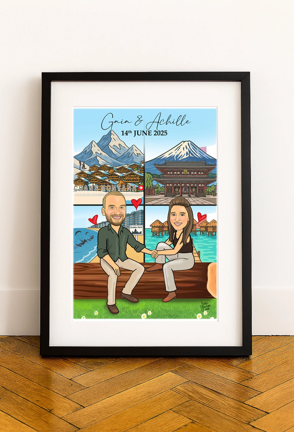 wedding caricature engagement anniversary