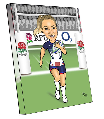 Female Rugby Player Caricature | Caricature Rugby | Steph's Sketches