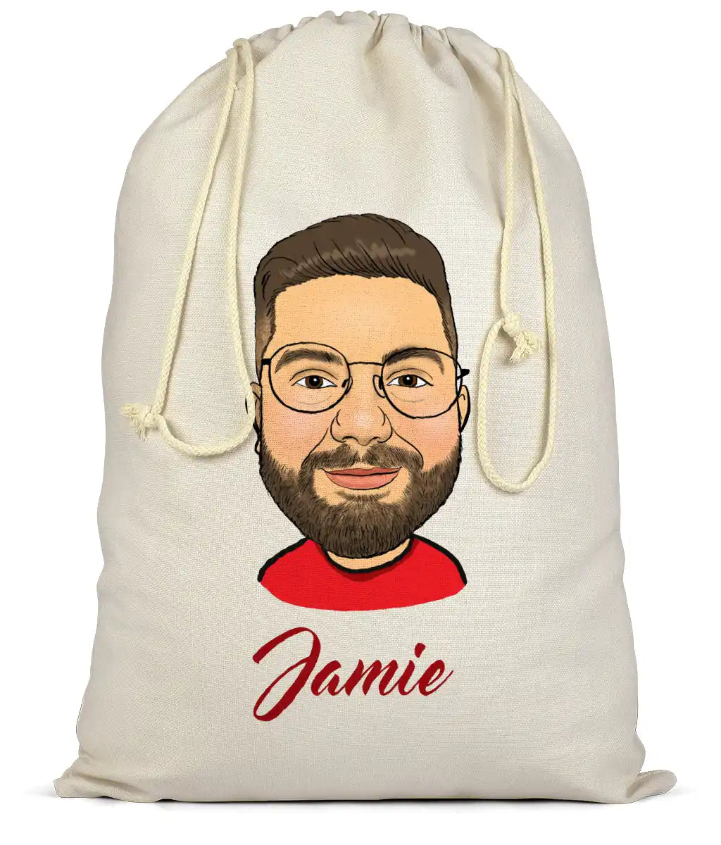 Caricature Santa Sack