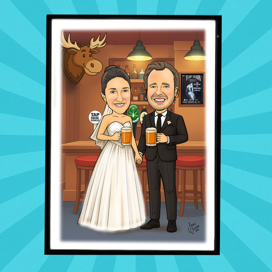 Wedding Couple with Background Setting