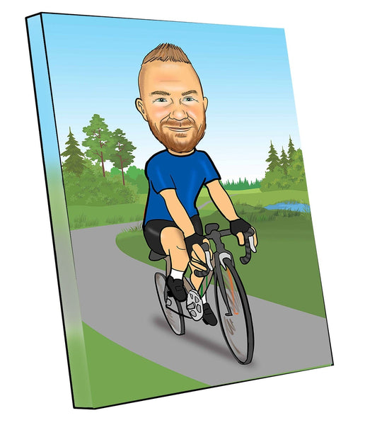 Man Cycling Caricature | Cycling Caricature | Steph's Sketches