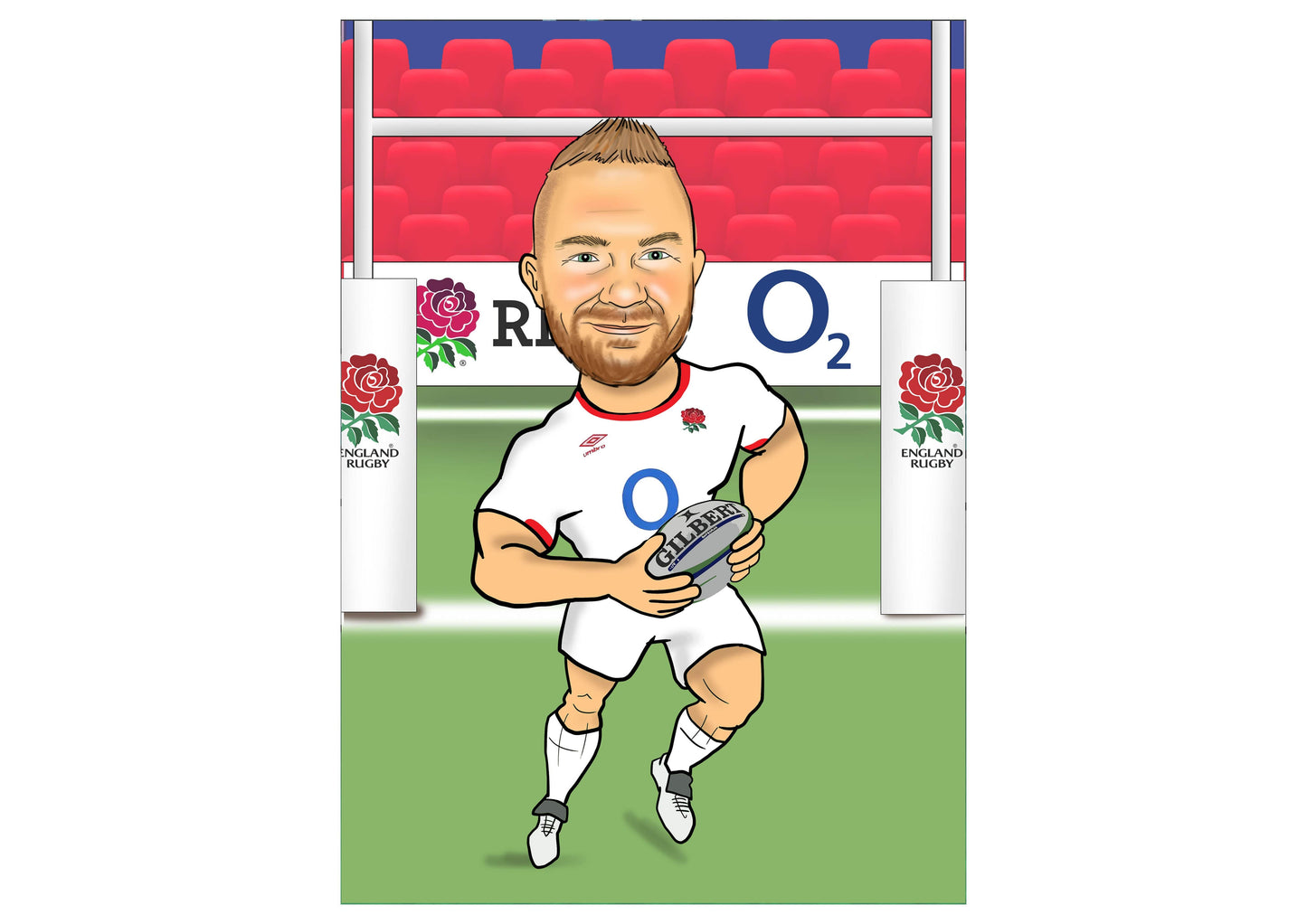 Rugby Player Caricature