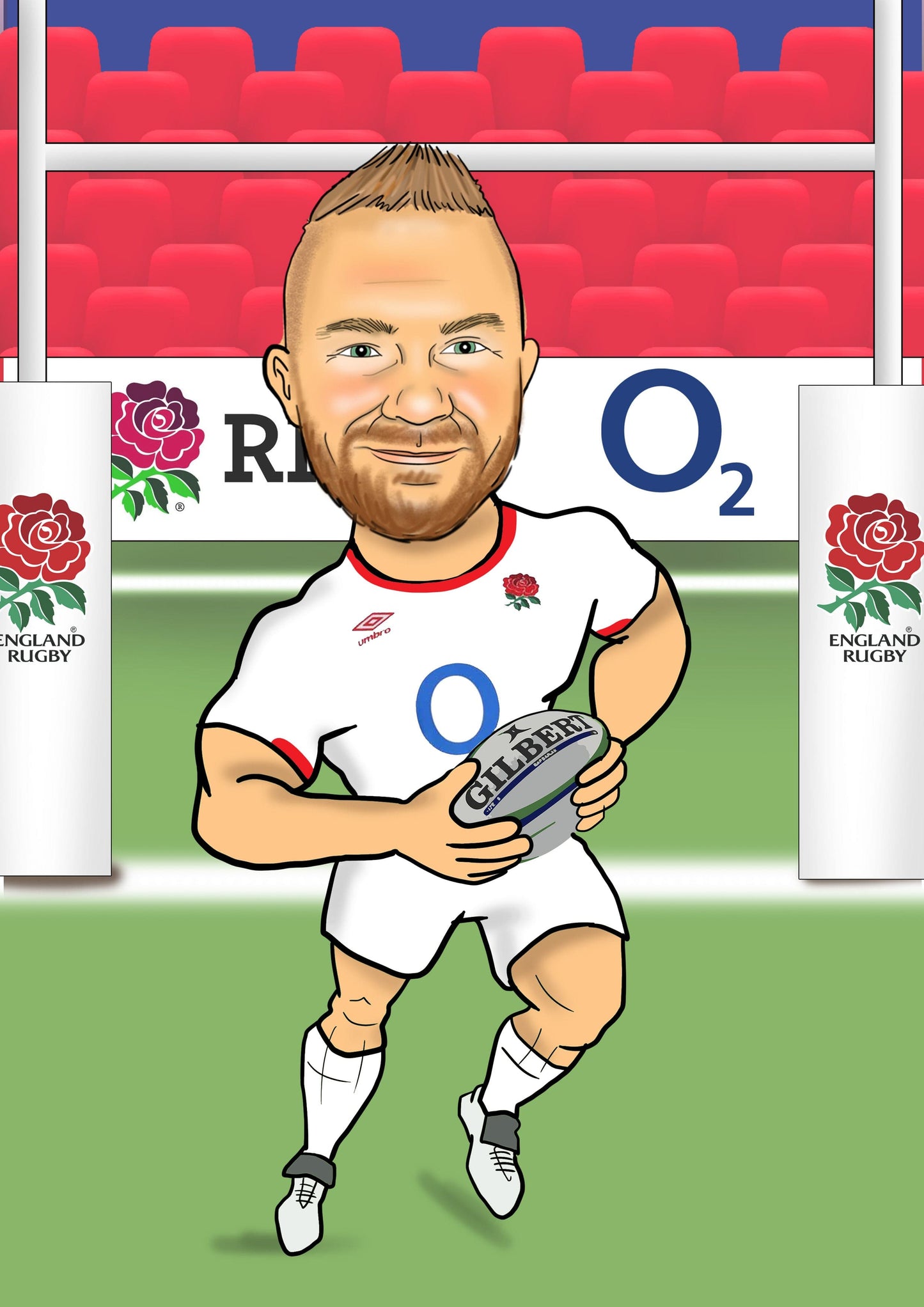 Rugby Player Caricature