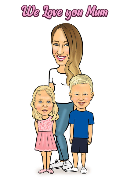 Mother's Day Caricature | Mother Day Caricature | Steph's Sketches