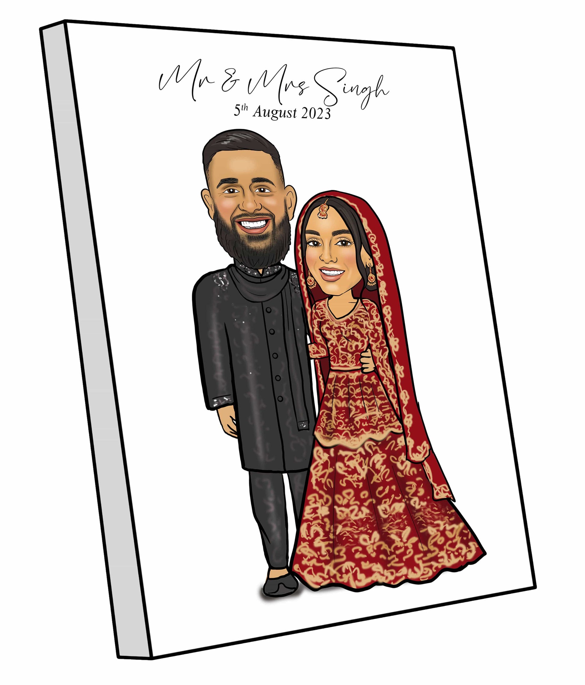 Indian Wedding Caricature | Wedding Caricature | Steph's Sketches