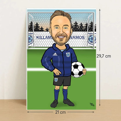 football coach  caricature gift