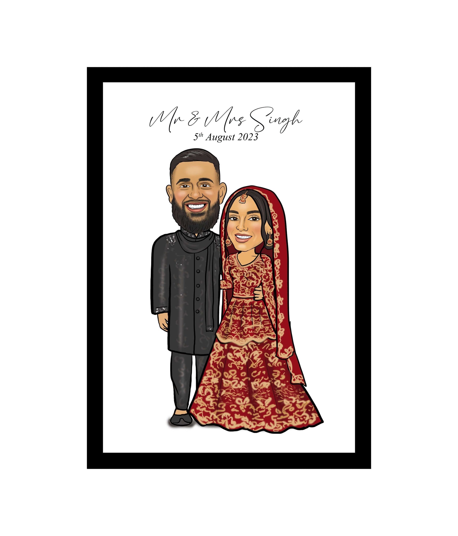 Indian Wedding Caricature | Wedding Caricature | Steph's Sketches