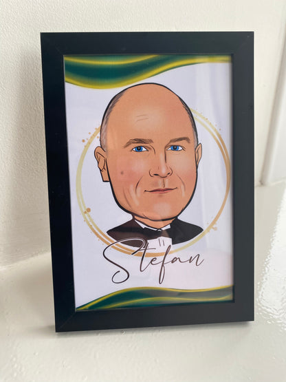 Corporate Event Caricature Place Setting