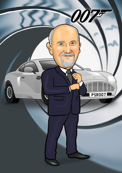 James Bond Caricature | Bond Caricature | Steph's Sketches