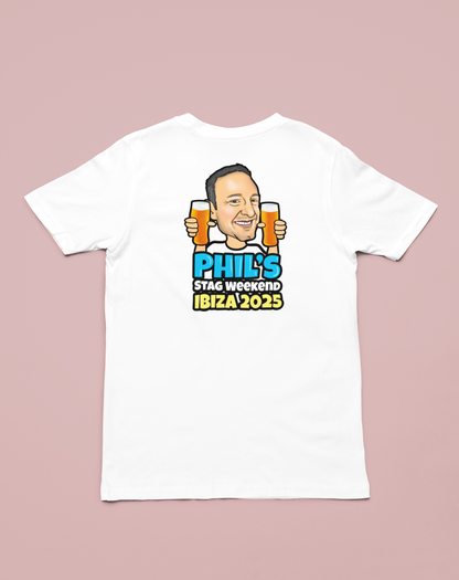 funny stag do shirt caricature cartoon