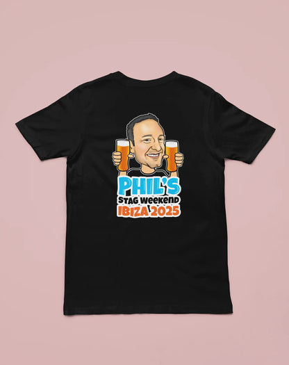 funny stag do shirt caricature cartoon