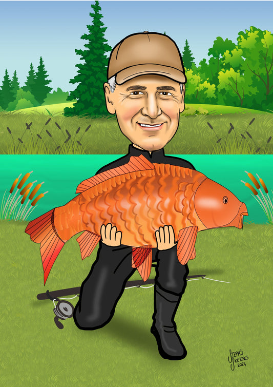 Fishing Caricature
