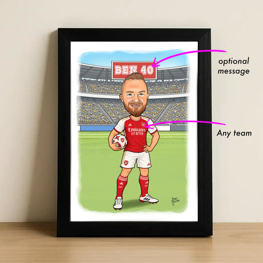 Football/Soccer Player Caricature - standing pose
