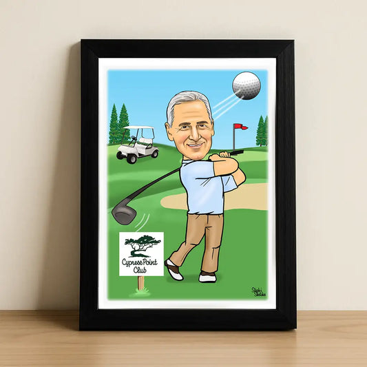 Golf Caricature - Man