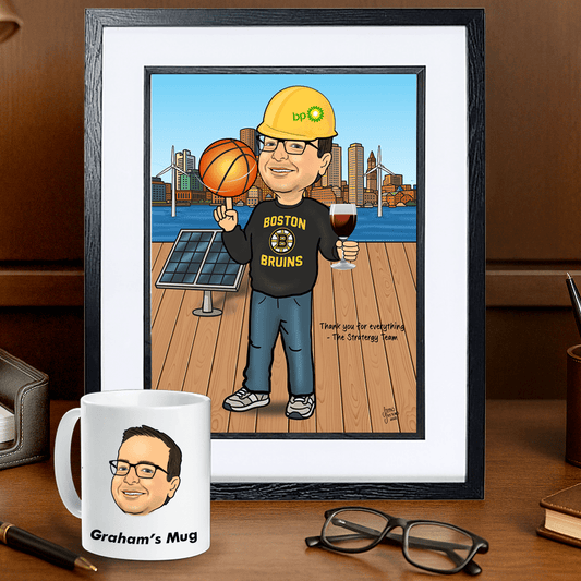 retirement gift portrait custom