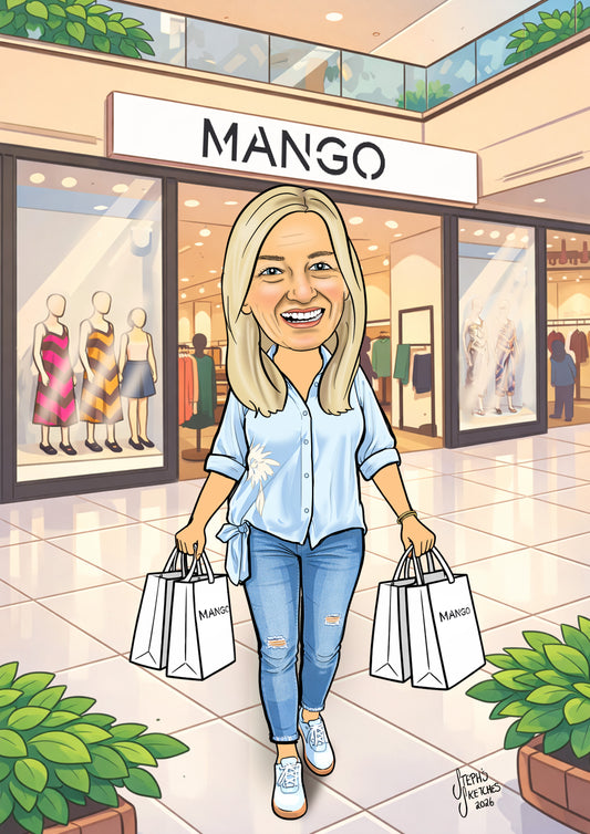Shopping Caricature