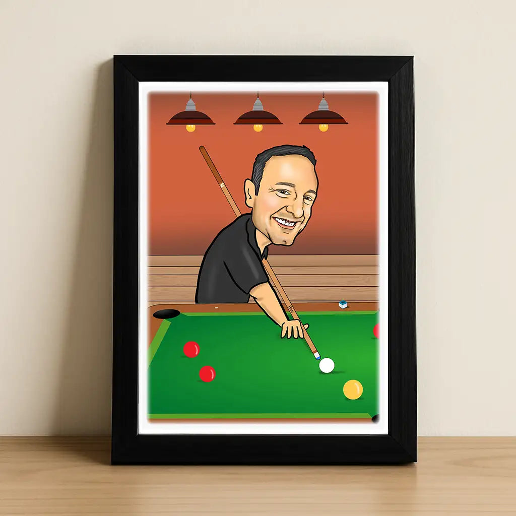 snooker player cariature