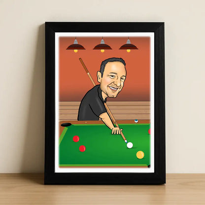 snooker player cariature