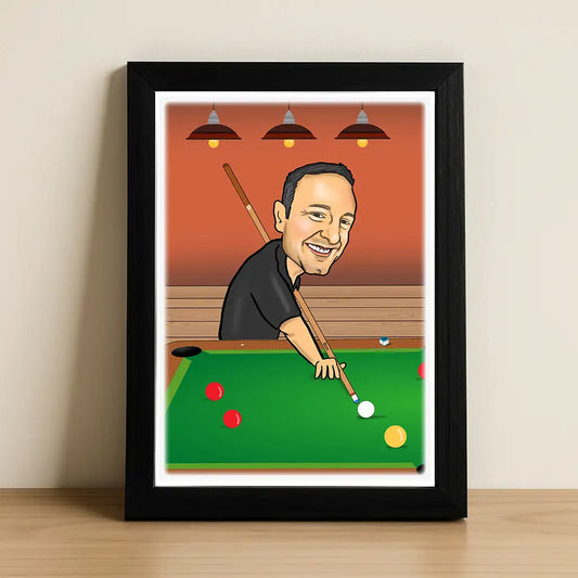 snooker player cariature