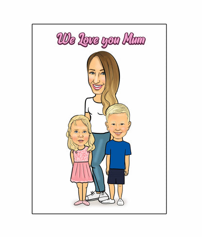 Mother's Day Caricature | Mother Day Caricature | Steph's Sketches