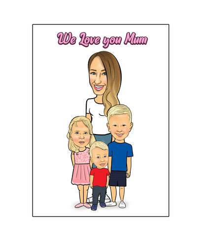 Mother's Day Caricature | Mother Day Caricature | Steph's Sketches