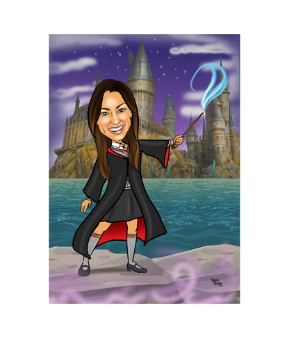 Harry Potter Hermione caricature gift