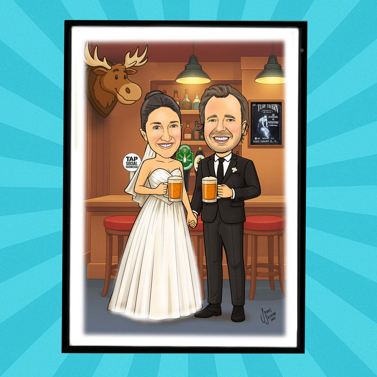 Wedding Couple with Background Setting