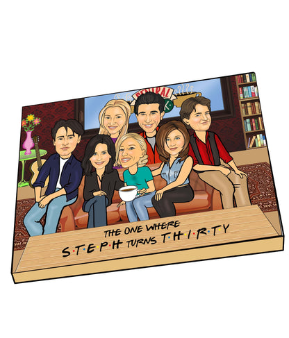 Friends Sofa Caricature | Sofa Friends Caricature | Steph's Sketches