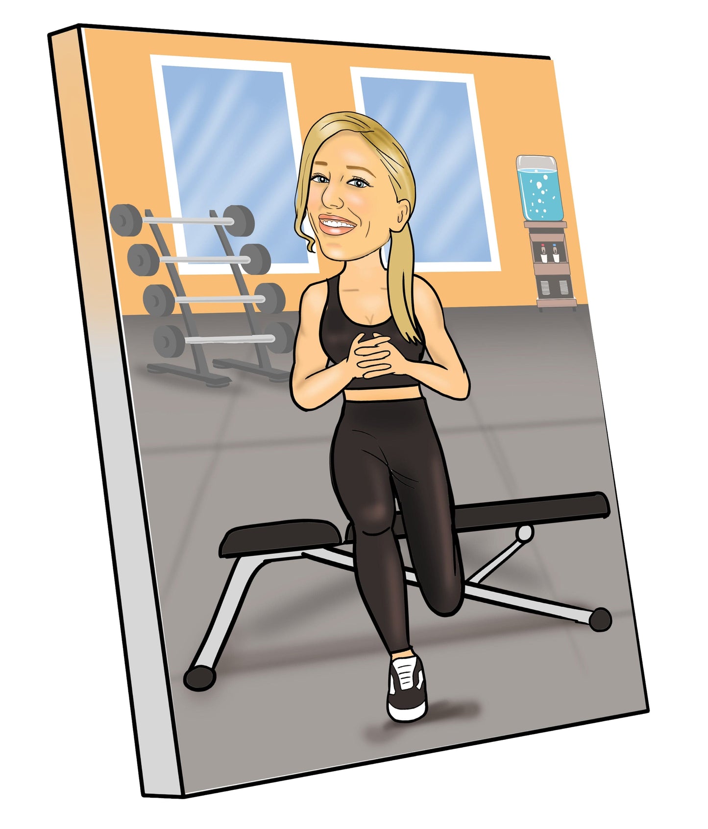 Gym Caricature - woman
