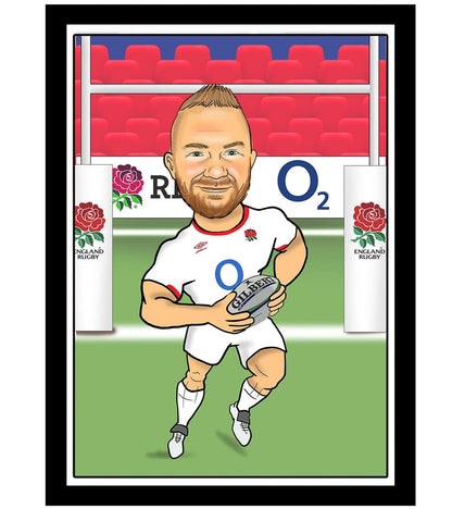 Rugby Player Caricature