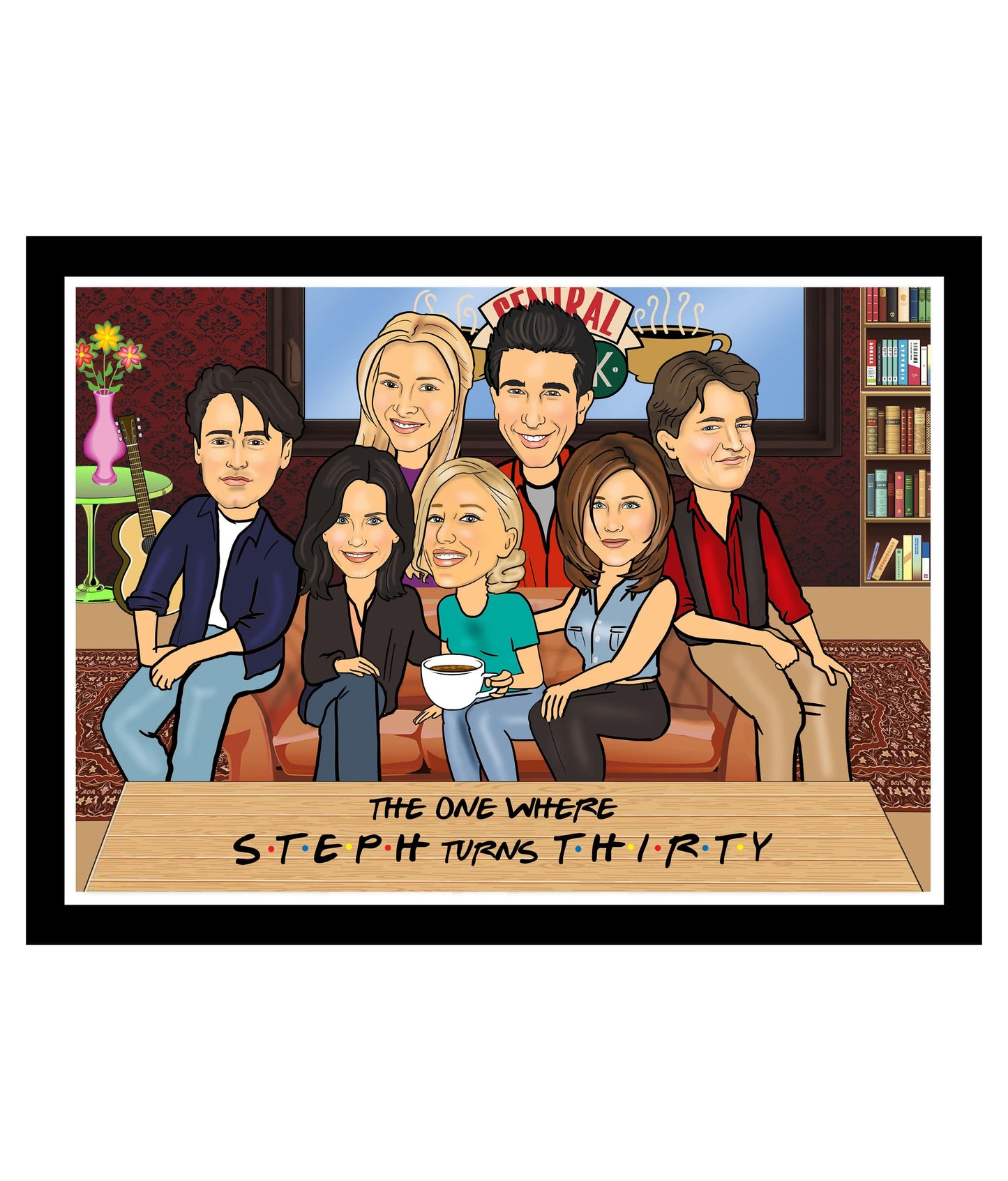 Friends Sofa Caricature | Sofa Friends Caricature | Steph's Sketches