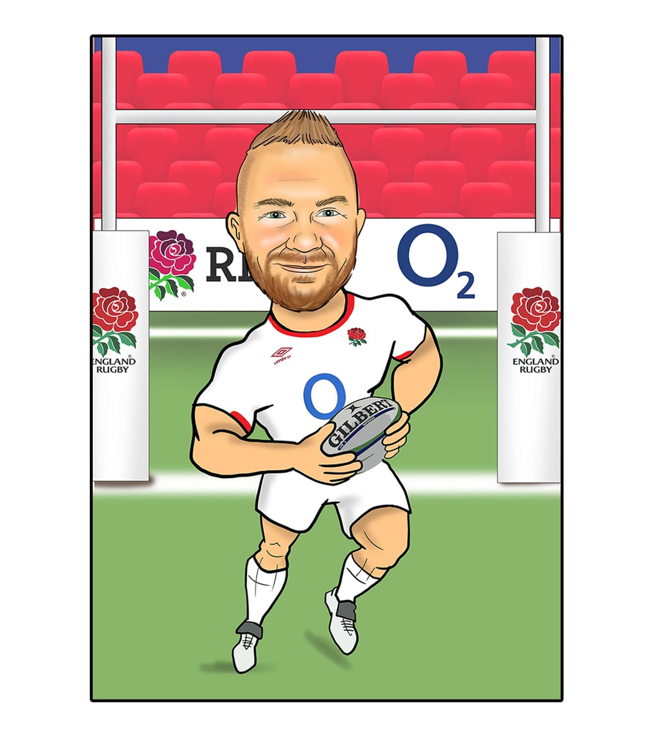 Rugby Player Caricature