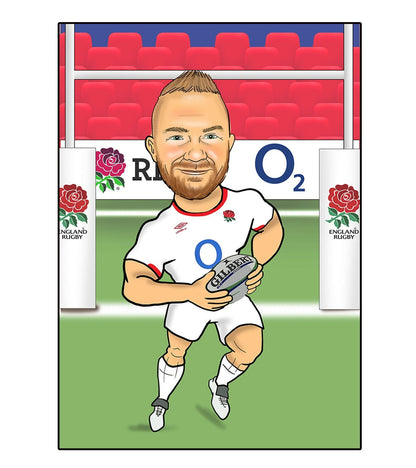 Rugby Player Caricature