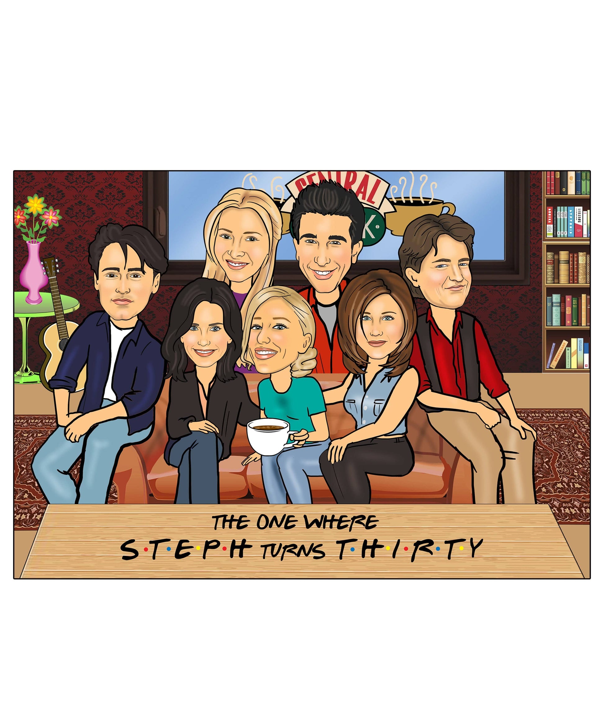 Friends Sofa Caricature | Sofa Friends Caricature | Steph's Sketches