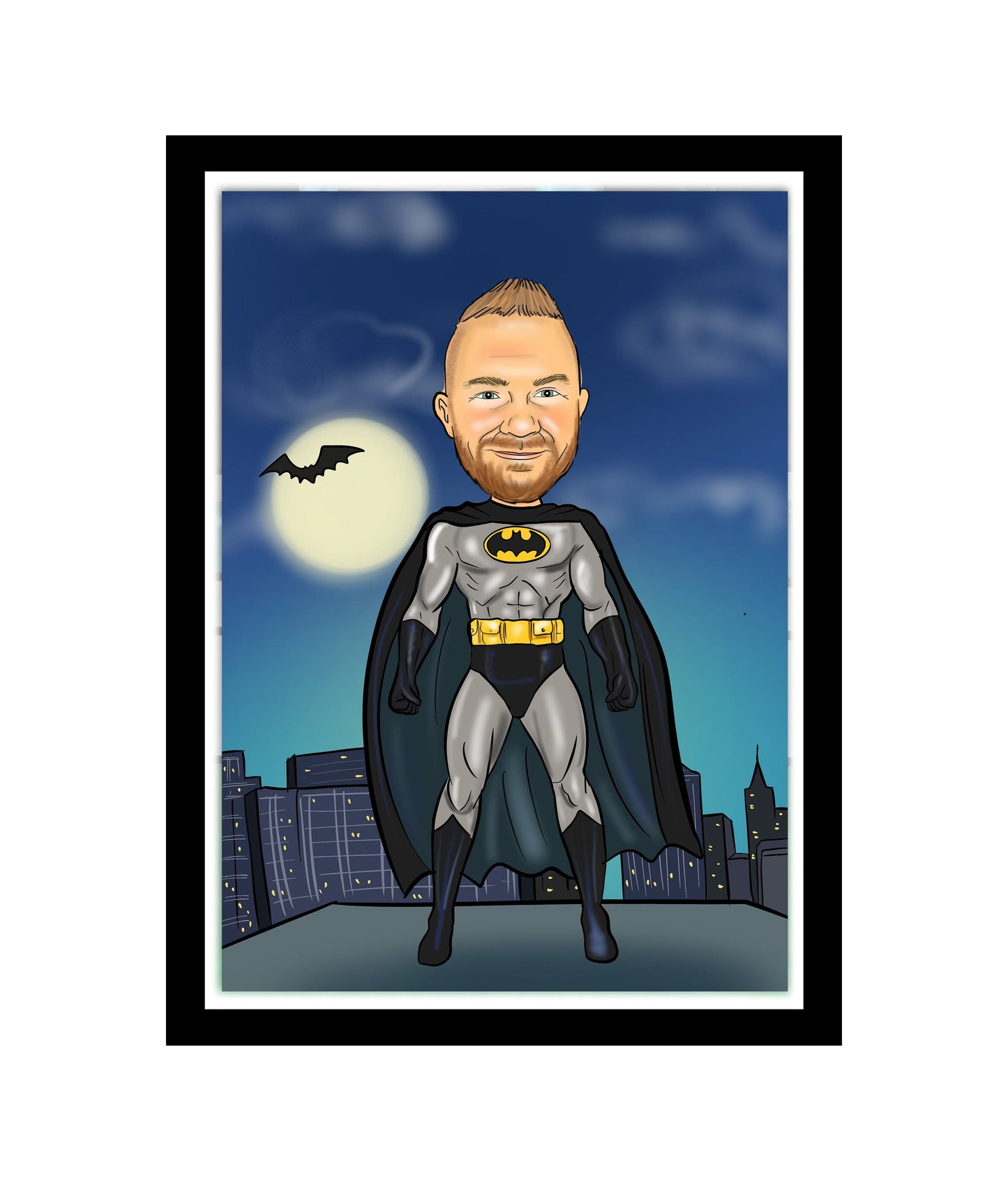 Batman Caricature Sticker | Batman Caricature | Steph's Sketches