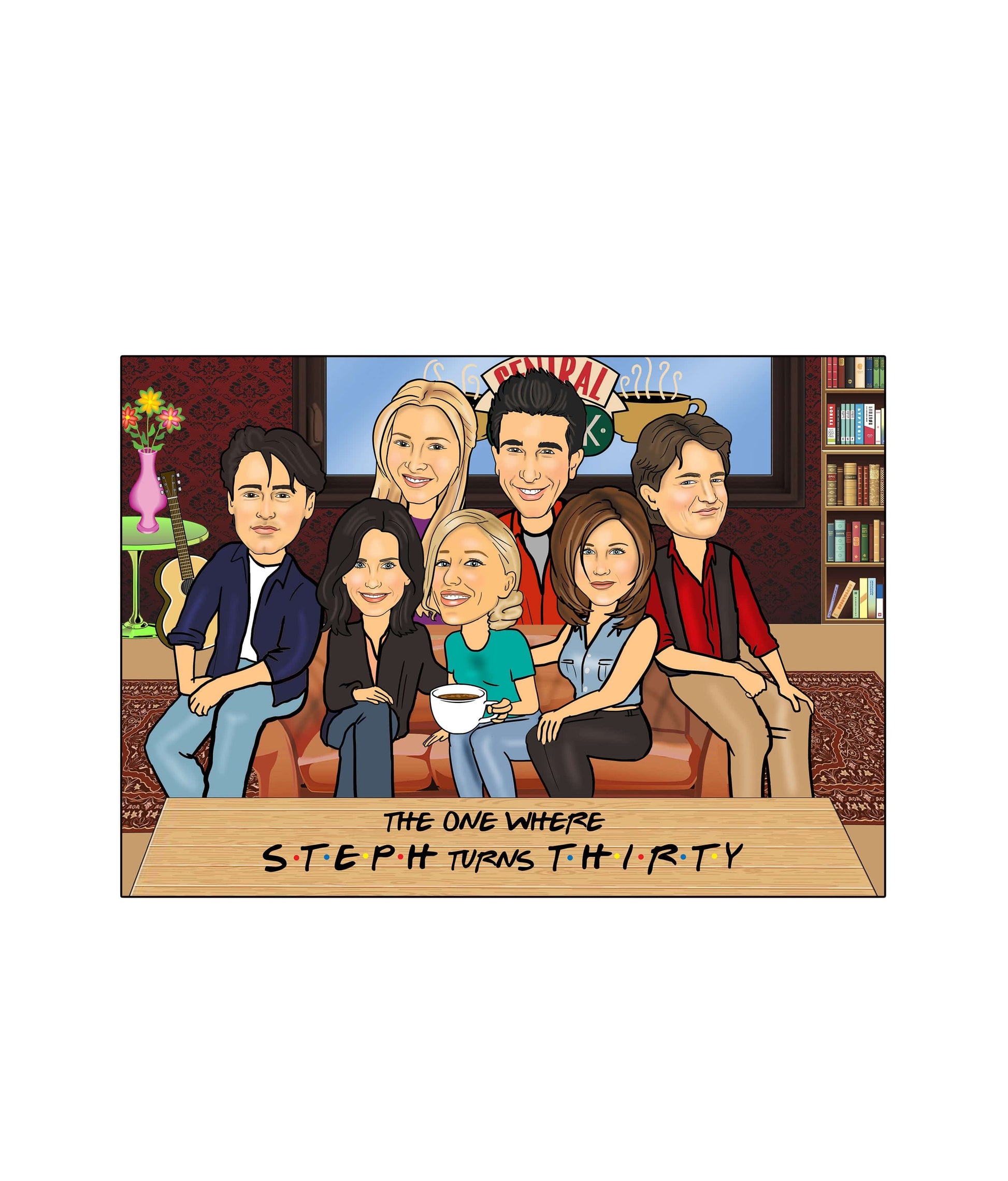 Friends Sofa Caricature | Sofa Friends Caricature | Steph's Sketches