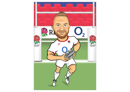 Rugby Player Caricature